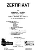 Zertifikat Diebstall Babik